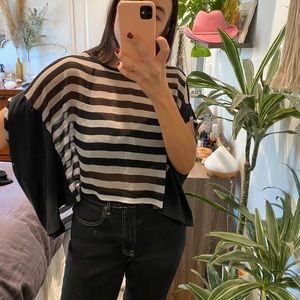 Semi-Sheer Striped Top